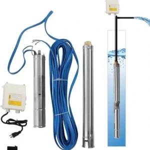 Complete Submersible Deep Well Solar Water Pump System Set with Control Box & Long Cable
